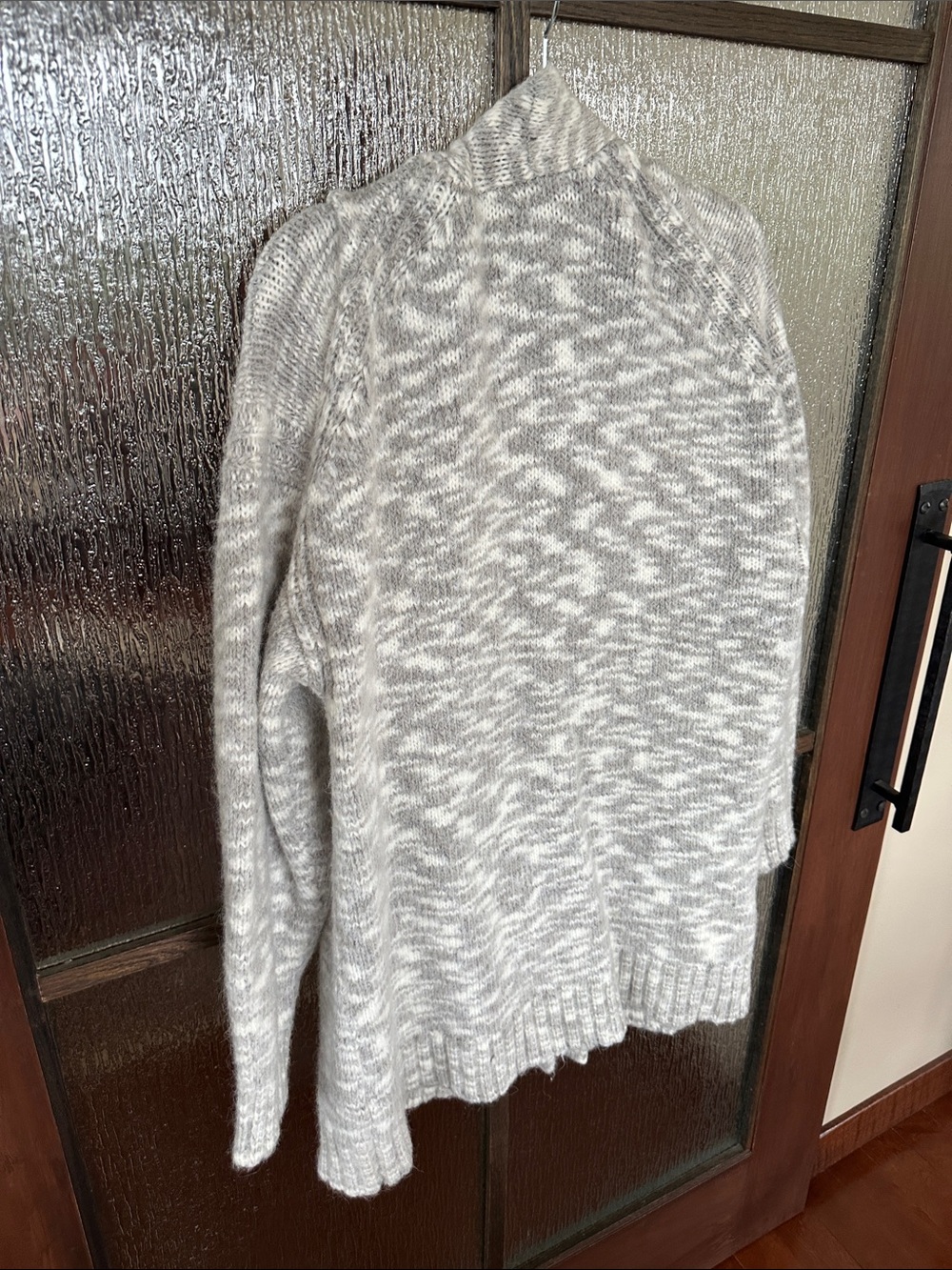 Cozy Open-Front Alpaca blend  Marled Gray Women's Sweater Cardigan Sz XL. - Picture 8 of 8